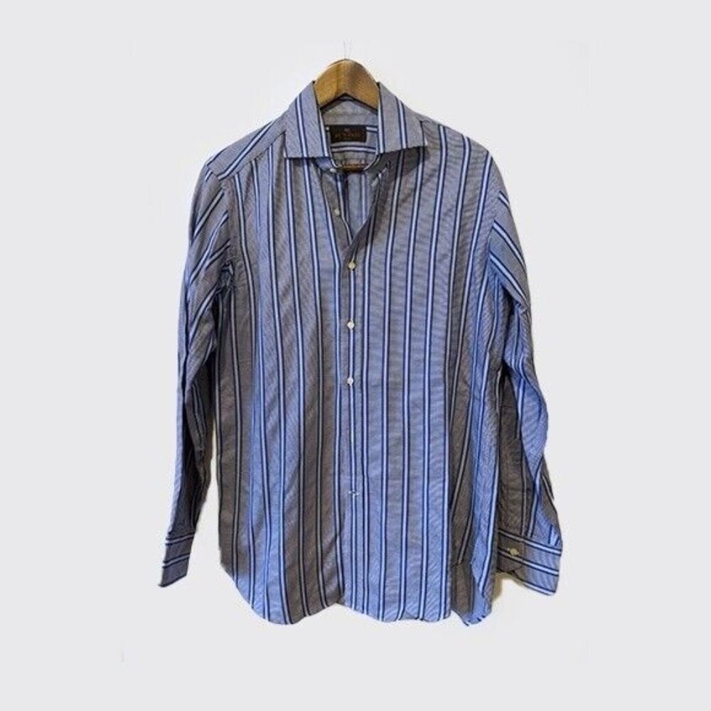 ETRO - Blue stripe thick cotton shirt - Sz. 15.5-39